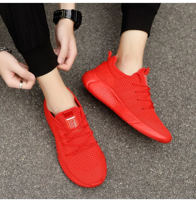 Hnzxzm Men Light Running Shoes  Breathable Lace-Up Jogging Shoes for Man Sneakers Anti-Odor Men's Casual Shoes Drop Shipping