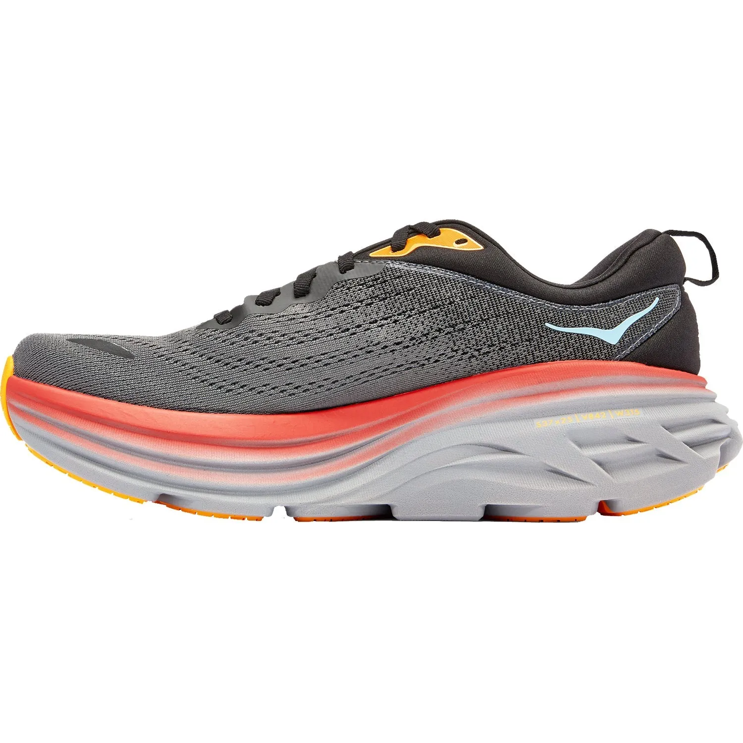 Men's Hoka Bondi 8 Anthracite/Castlerock Mesh